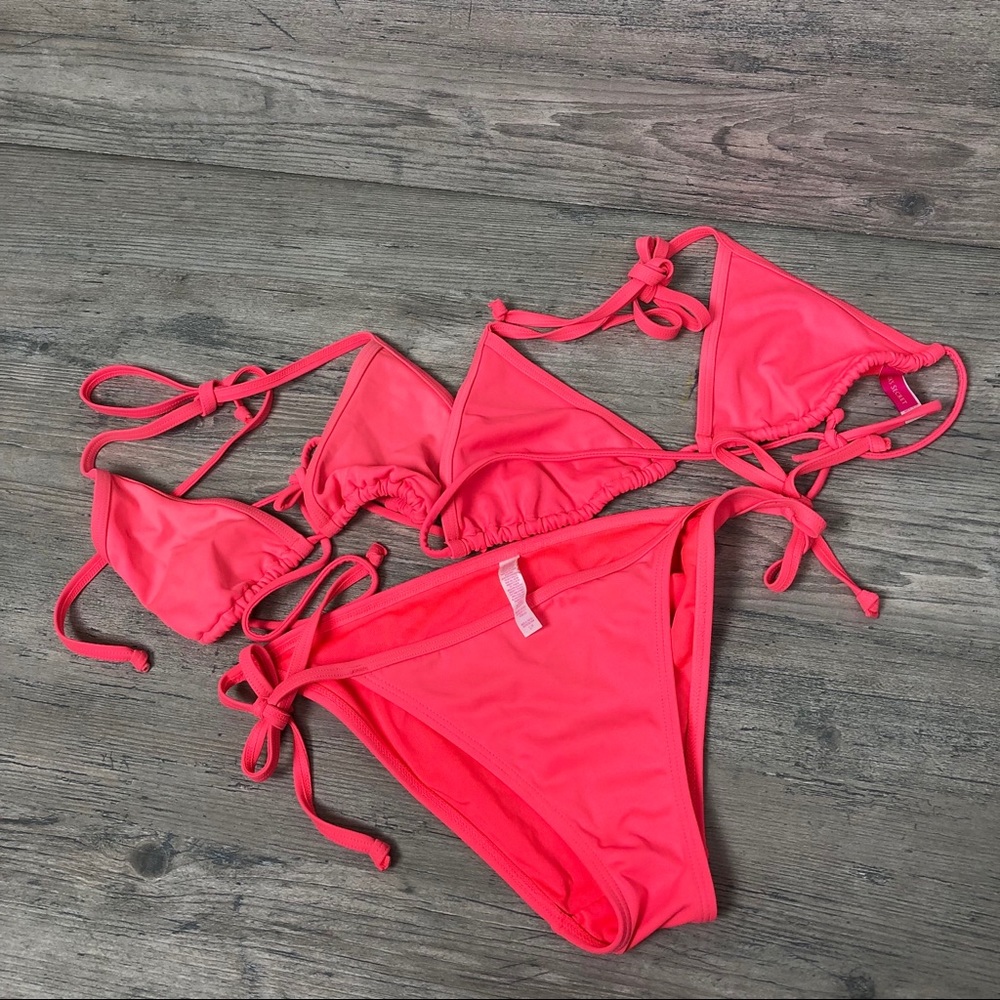 Victoria’s Secret Neon Pink String Bikini Set S